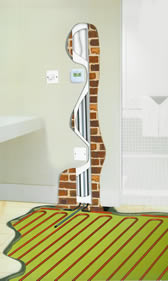zeminden ısıtma termostatı montaj şeması , termostatlar duvara yada bir pano içine monte edilir.