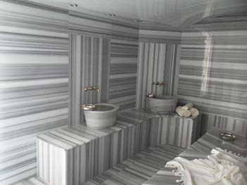 residence hamam ısıtması kablolu sistemle uygulanmıştır