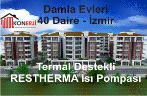 40 daireden oluşan damla evleri borulu yerden ısıtma sistemi ve jeotermal destekli ısı pompası sistemi Çiğli.de firmamız tarafından teslim edilmiştir.